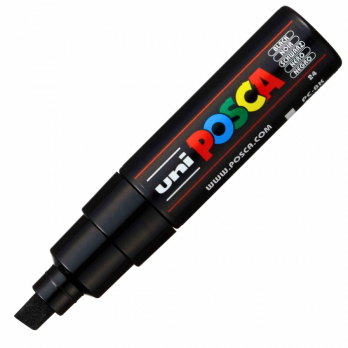 Set 4 Carioci POSCA cu Varf Tesit, Marker 8 MM, PC-8K [7]