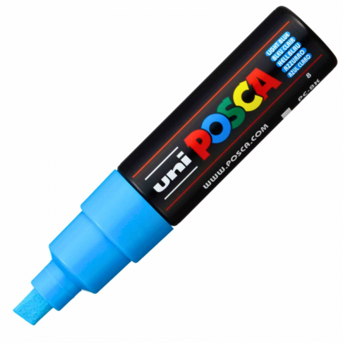 Set 4 Carioci POSCA cu Varf Tesit, Marker 8 MM, PC-8K [6]
