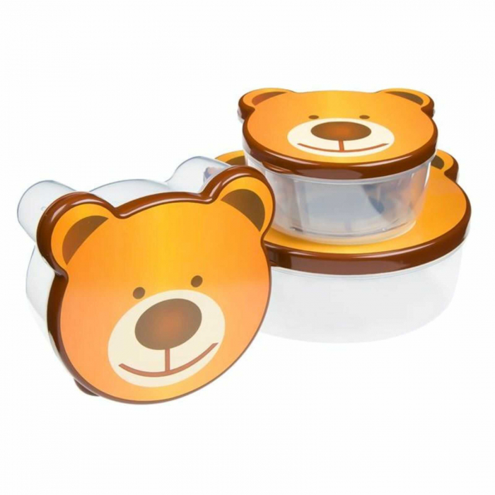 Set 4 Caserole Mancare Copii, Forma Ursulet - Micostore.ro [1]