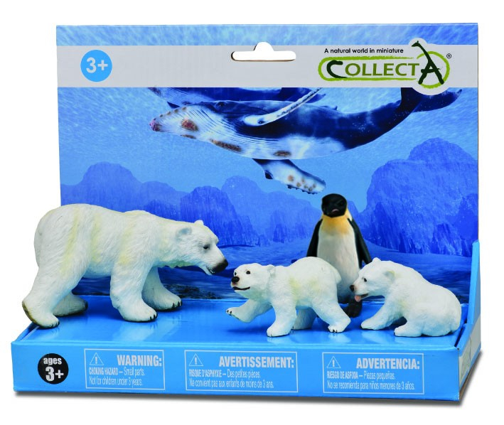 Set 4 figurine pictate manual  Ursi polari si pinguin [1]