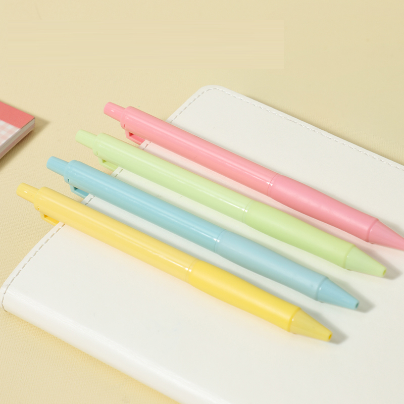 Set 4 pixuri cu mecanism 0.7mm corp pastel negru longreen plastic reciclat deli [4]