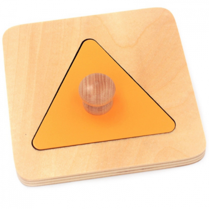 Set 4 buc puzzle incastru din lemn Montessori cu forme geometrice. [7]
