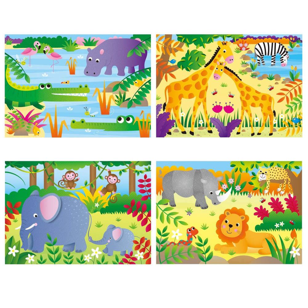Set 4 puzzle-uri Jungla (12, 16, 20, 24 piese) [2]