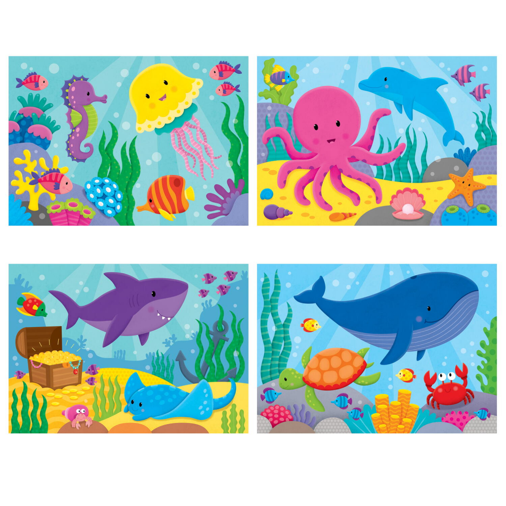 Set 4 puzzle-uri  - Oceanul vesel (2,3,4,5 piese) [3]