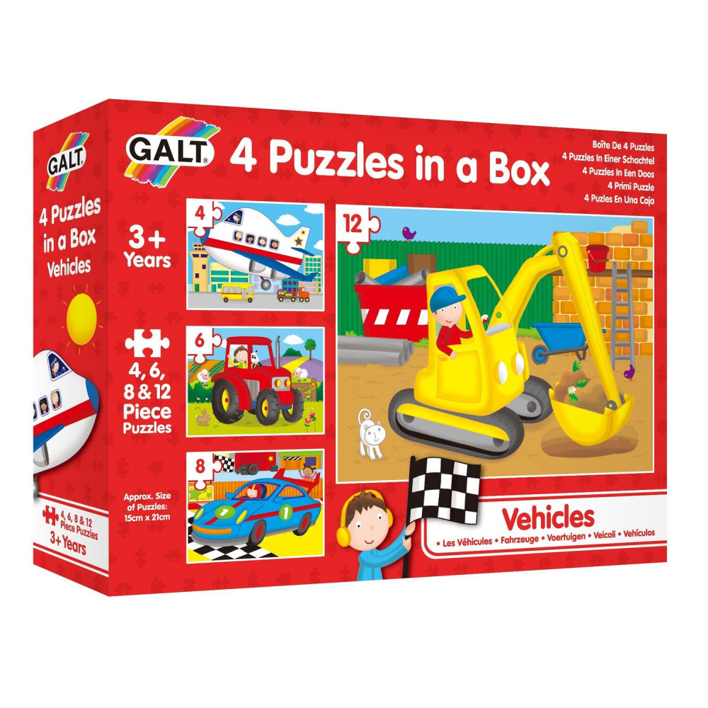 Set 4 puzzle-uri Vehicule (4, 6, 8, 12 piese) [5]