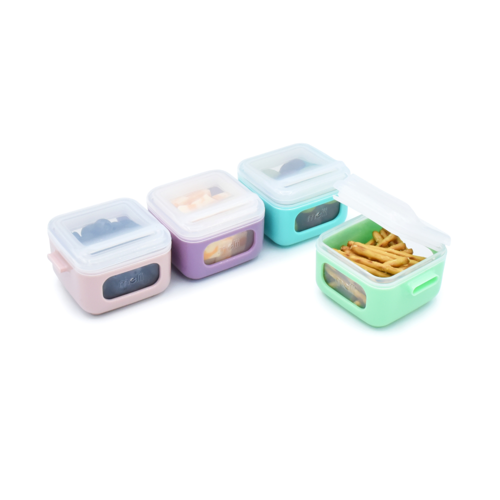 Set 4 recipiente silicon snap&go cubes, melii, 4*118 ml copii cu varsta peste 0 luni [9]