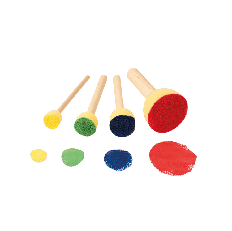 Set 40 de bureti pentru pictura, 4 dimensiuni, pentru gradinita si scoala [1]