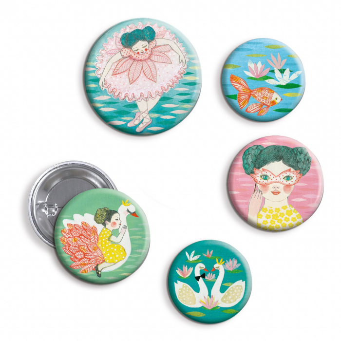 Set 5 Insigne copii, fete, Balerina, Djeco [2]