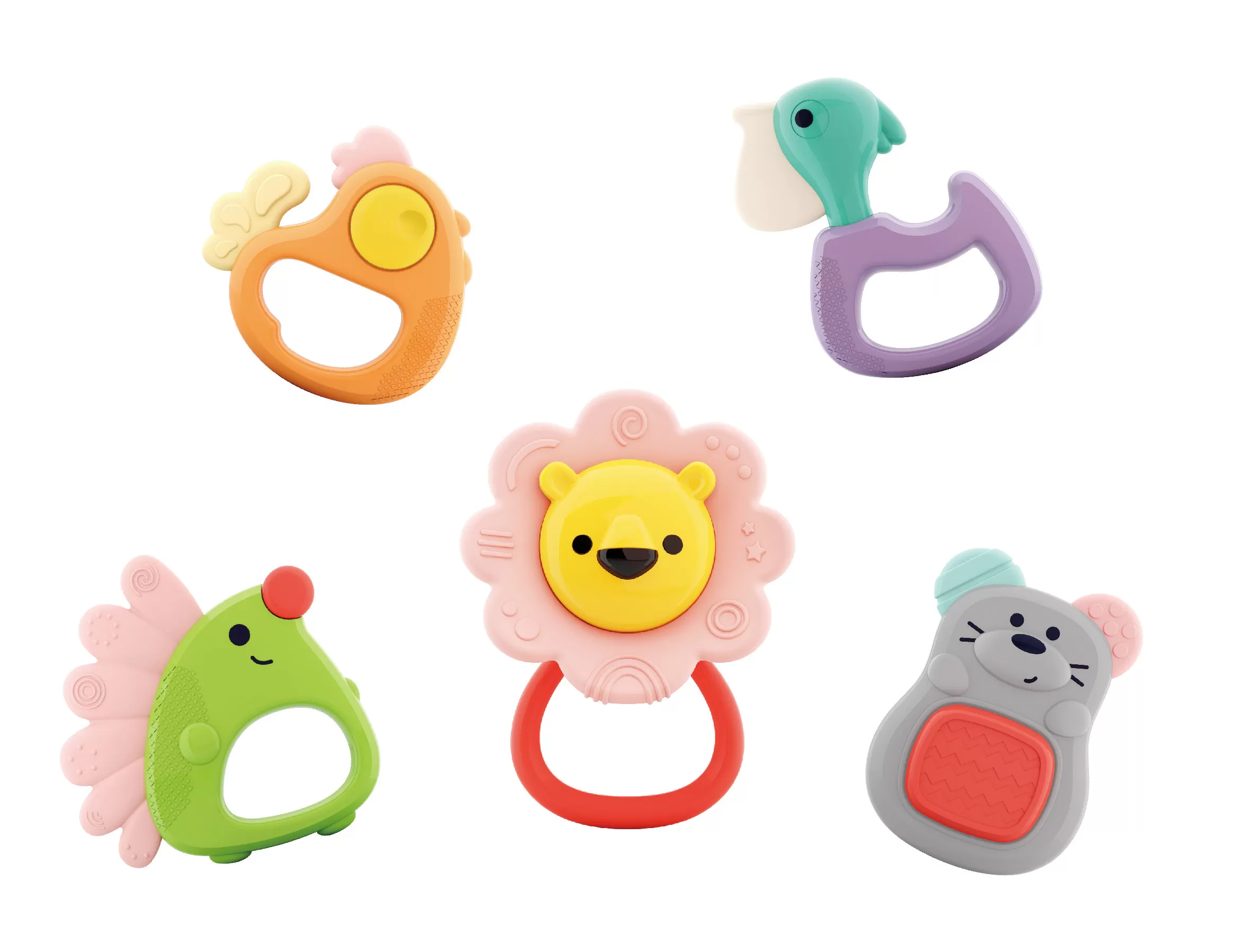Set 5 jucarii pentru dentitie in cutie forest baby, varsta de la 3 luni la 1 an [2]