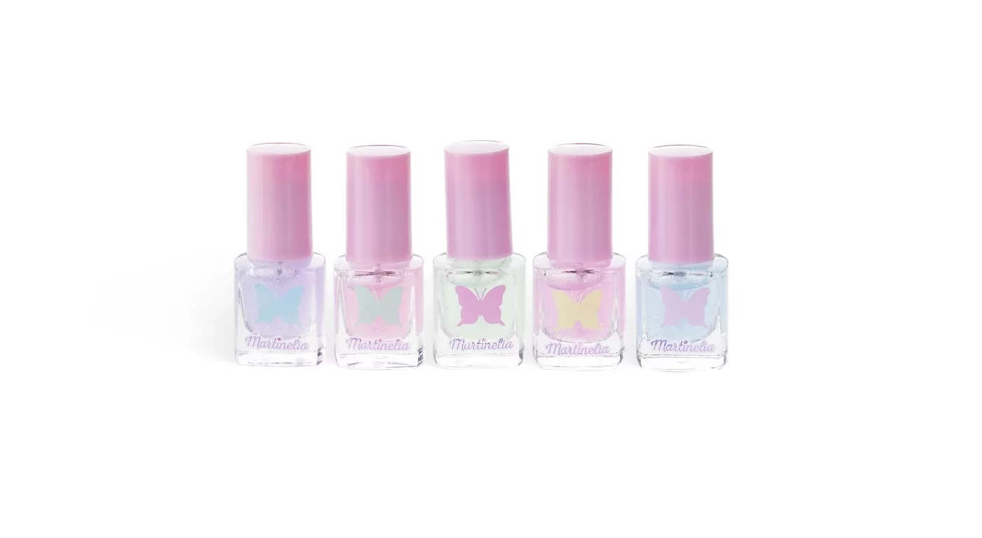 Set 5 lacuri de unghii cu sclipici Shimmer Wings, Martinelia, varsta de la 3 ani la +15 ani [2]