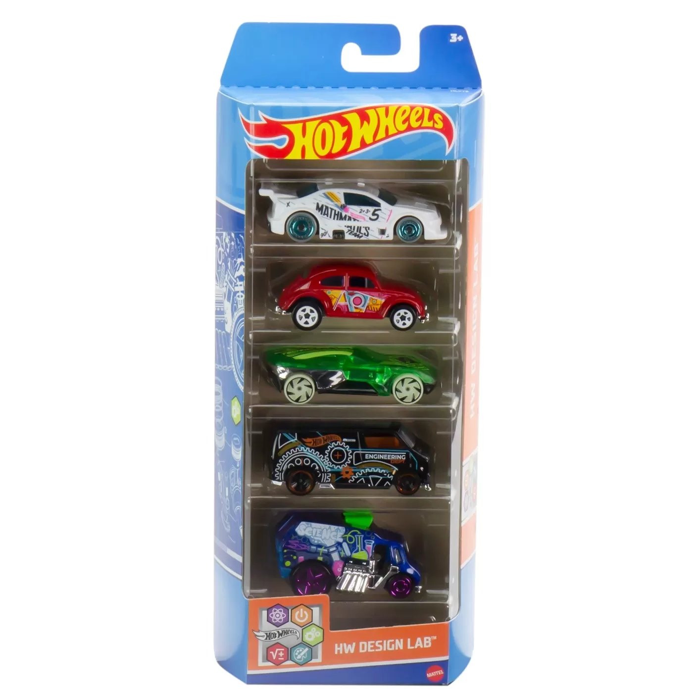 Set 5 masini hot wheels design lab, varsta de la 3 ani la 12 ani [1]