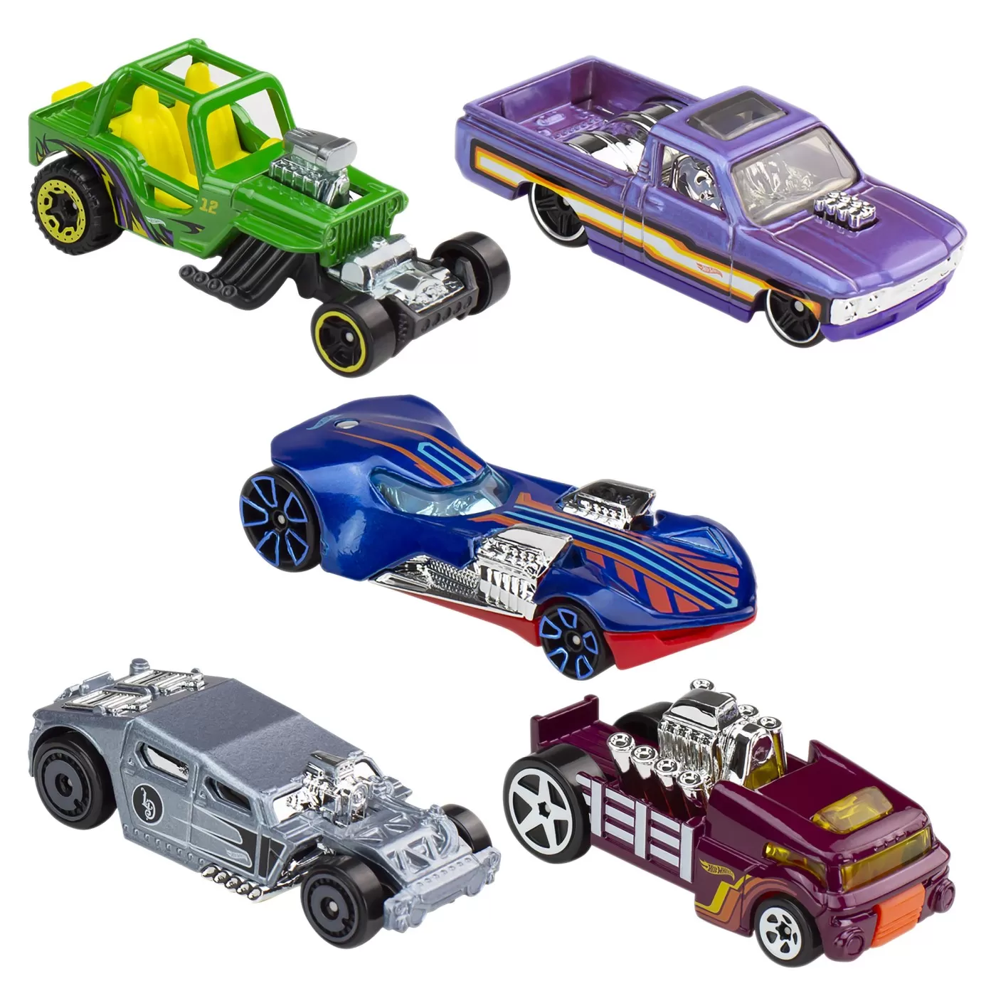 Set 5 masini hot wheels exposed engines, varsta de la 3 ani la 12 ani [2]