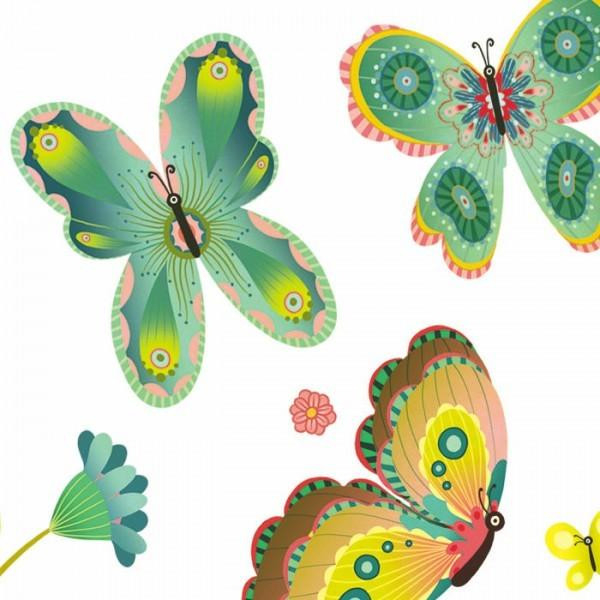 Set 51 Abtibilduri pentru fereastra, detasabile, fluturi in gradina, Djeco [3]