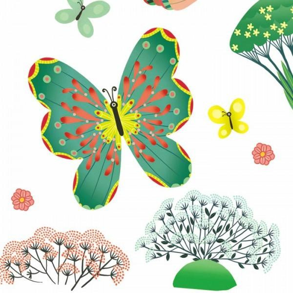 Set 51 Abtibilduri pentru fereastra, detasabile, fluturi in gradina, Djeco [2]