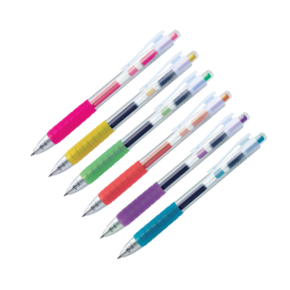 Set 6 buc pix cu gel 0.7mm fast gel faber-castell [2]