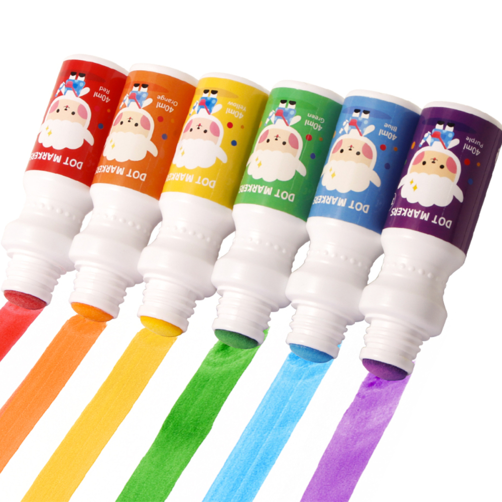 Set 6 Carioci Art Dot Lavabile, Non-toxice, Varf 18mm, Erasable Art Markers [2]