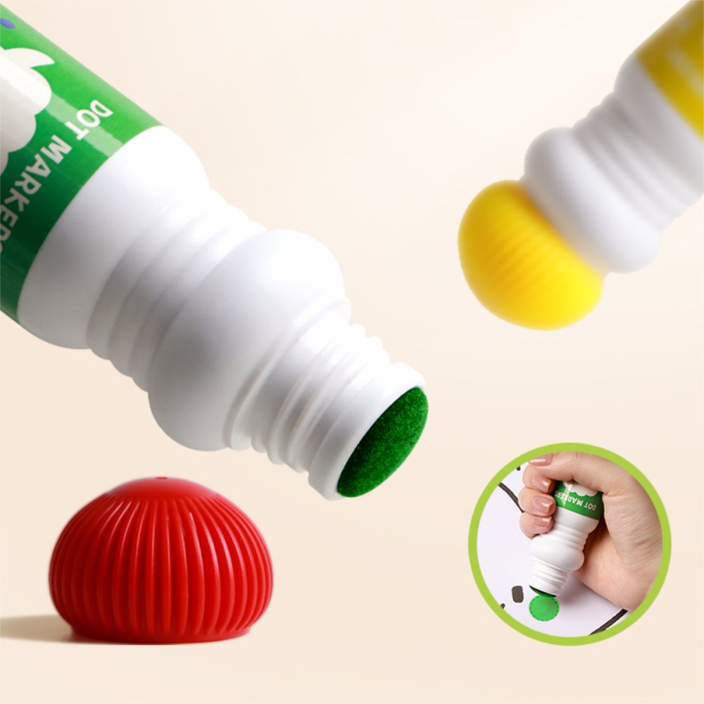 Set 6 Carioci Do a Dot, Varf 18mm, 40ml, Materiale Ecologice, Desen Creativ pentru Copii [6]
