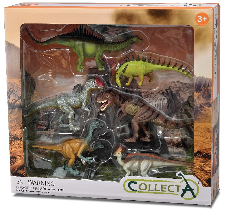 Set 6 figurine Dinozauri pictate manual WB Collecta [1]