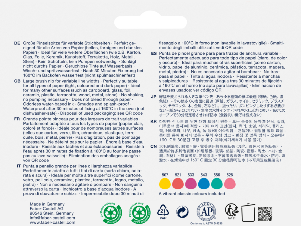 Set 6 markere creative goldfaber holiday vibes b faber-castell [2]