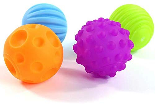 Set 6 mingi senzoriale bebe, moi cu diferite texturi grasping ball. [4]