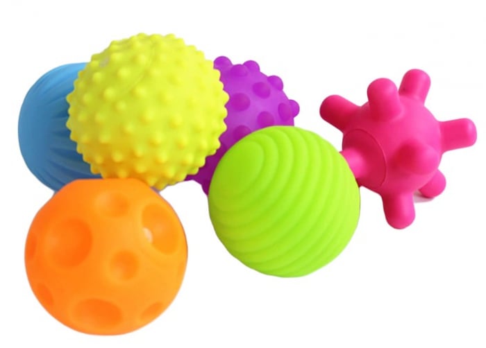 Set 6 mingi senzoriale bebe, moi cu diferite texturi grasping ball. [1]