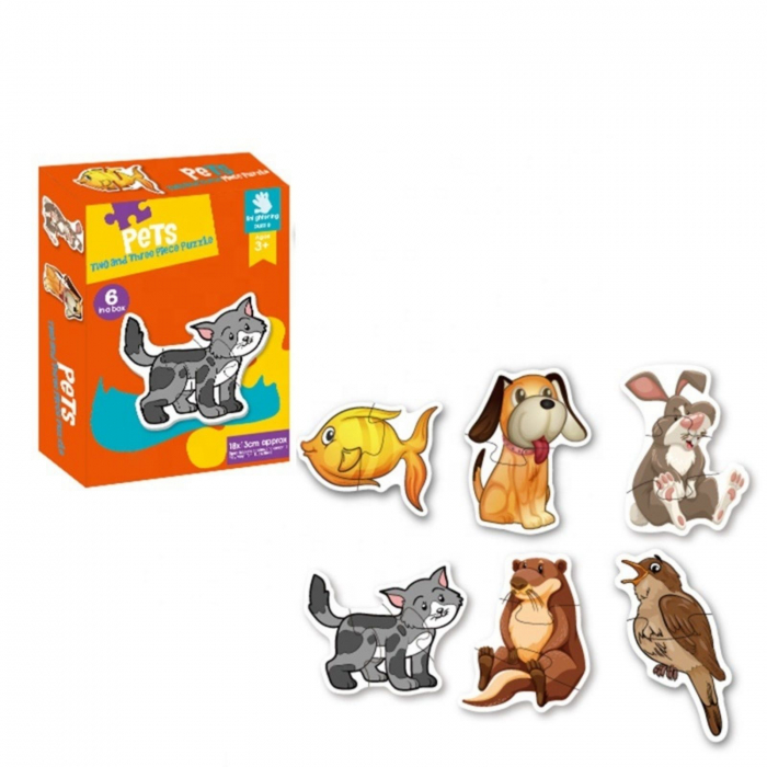 Cutie Set 6 Puzzle Bebe ⭐ Animale, Iepure, Caine si Pisica [5]