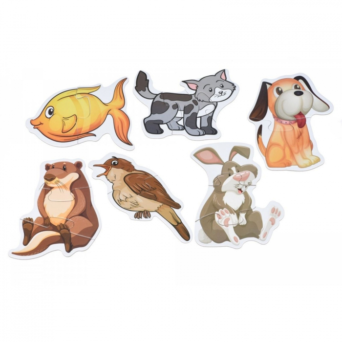 Cutie Set 6 Puzzle Bebe ⭐ Animale, Iepure, Caine si Pisica [2]