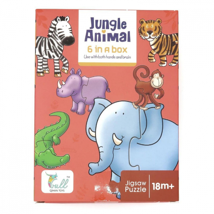 Cutie Set 6 Puzzle Bebe ⭐ Animale Salbatice din Jungla [3]