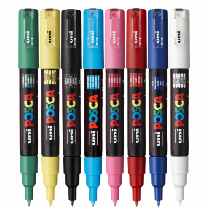 Set 8 Carioci POSCA, Marker 0.7-1 MM, PC-1M - Micostore.ro [2]