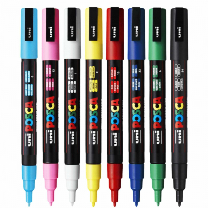 Set 8 Carioci POSCA, Marker 0.9-1.3 mm, PC-3M - Micostore.ro [2]