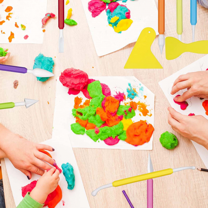 Set 9 instrumente multifunctionale pentru modelare lut si fondant [2]