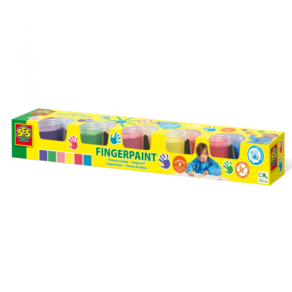 Set acuarele de copii pentru pictat cu degetele 6 x 120 ml [1]