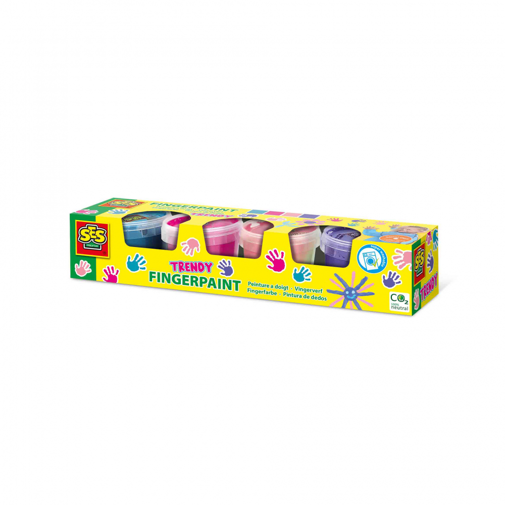 Set acuarele pentru degete, culori trendy (4 x 110ml), copii varsta 2 ani+ [1]