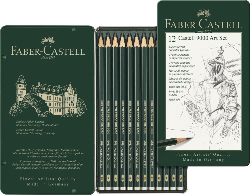Set arta 12 buc creion grafit castell 9000 faber-castell [2]