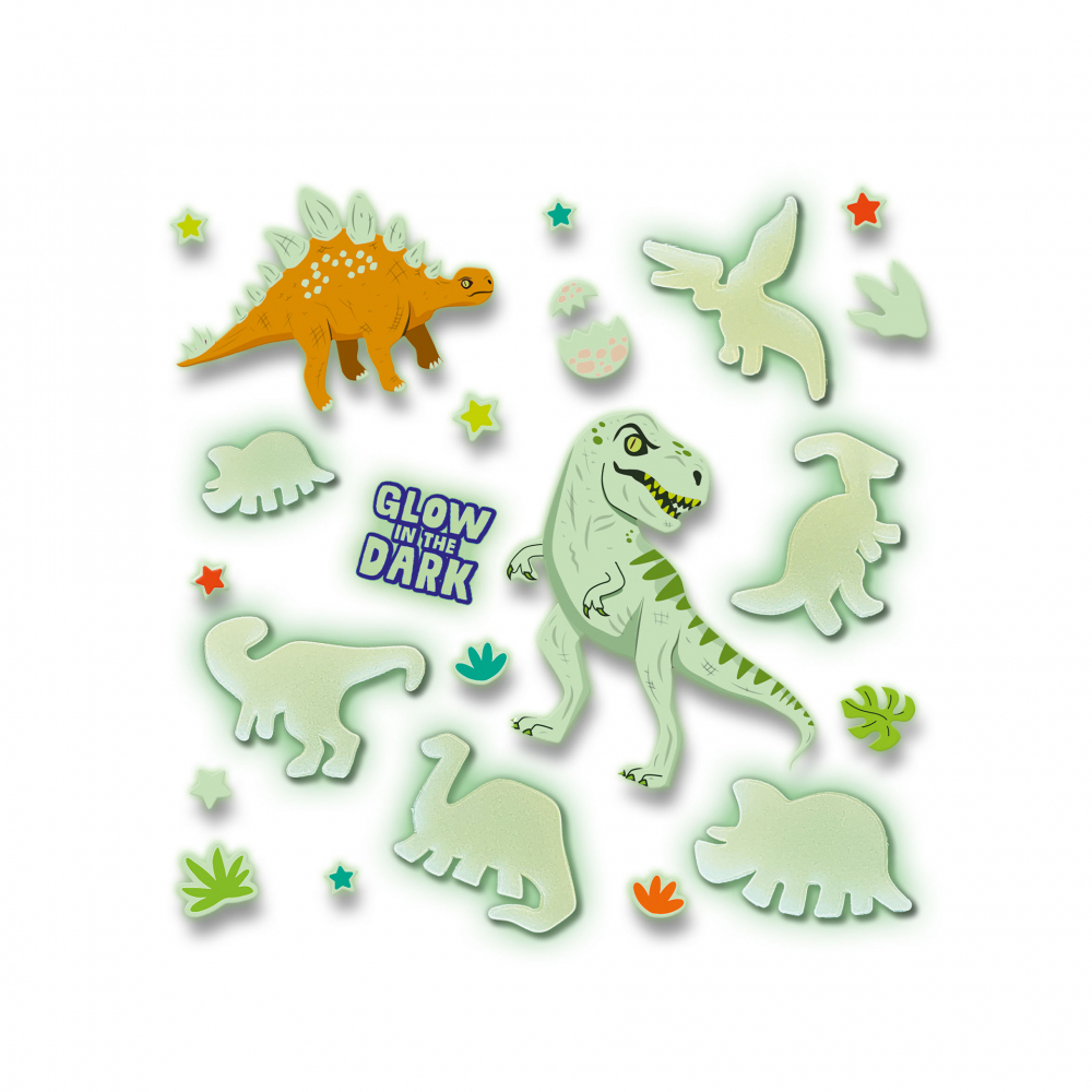 Set autocolante fosforescente cu dinozauri pentru copii [3]