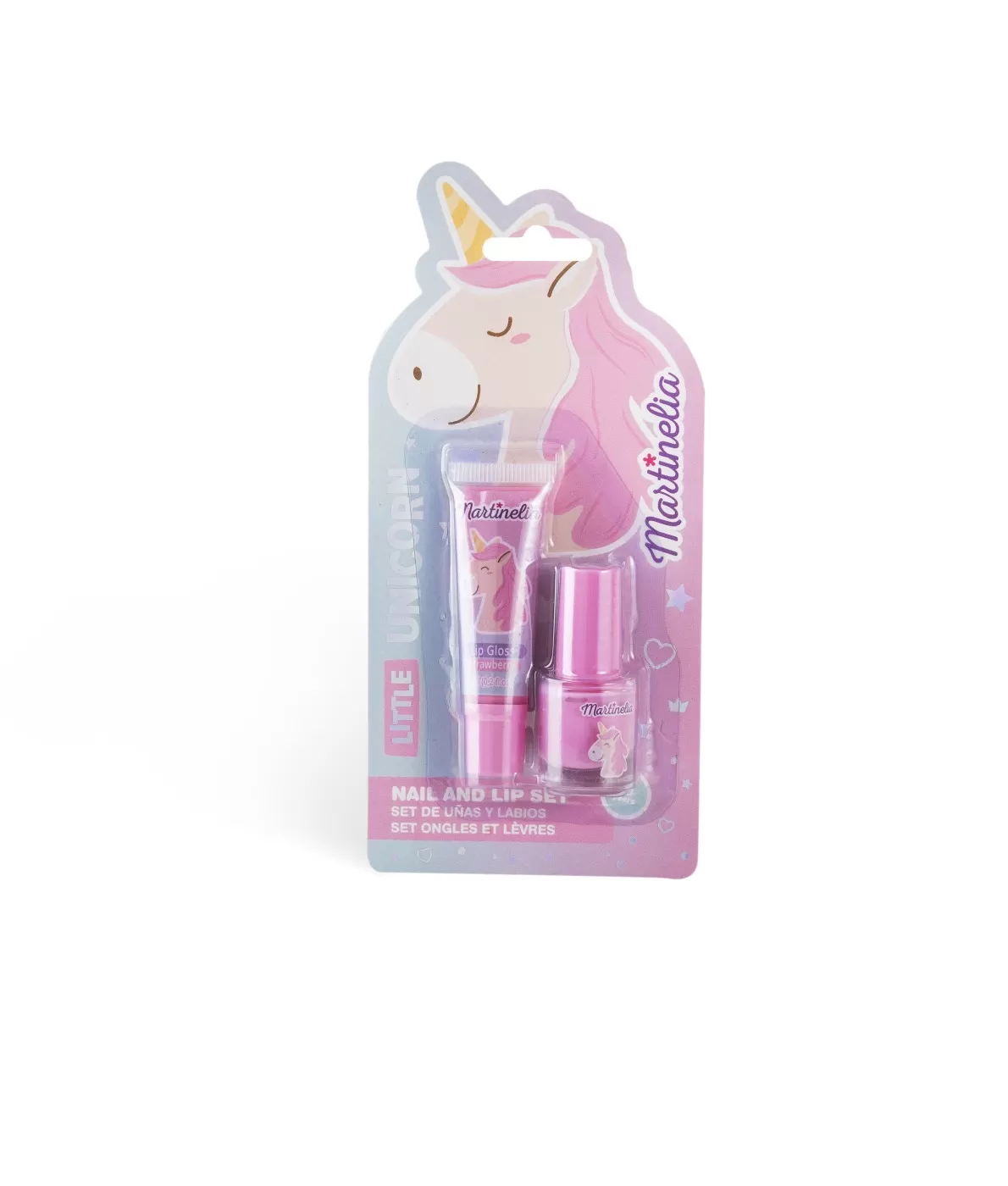 Set balsam de buze si lac de unghii, Little Unicorn, Martinelia, varsta de la 3 ani la +15 ani [1]