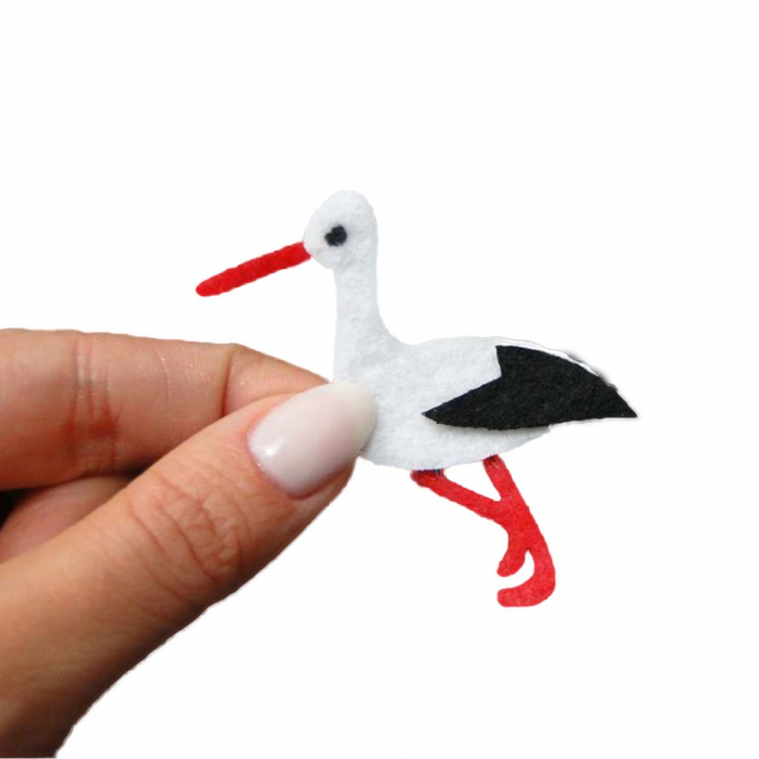 Set 2 buc Barza din fetru cu adeziv, pasla, 9 cm - Micostore.ro [3]