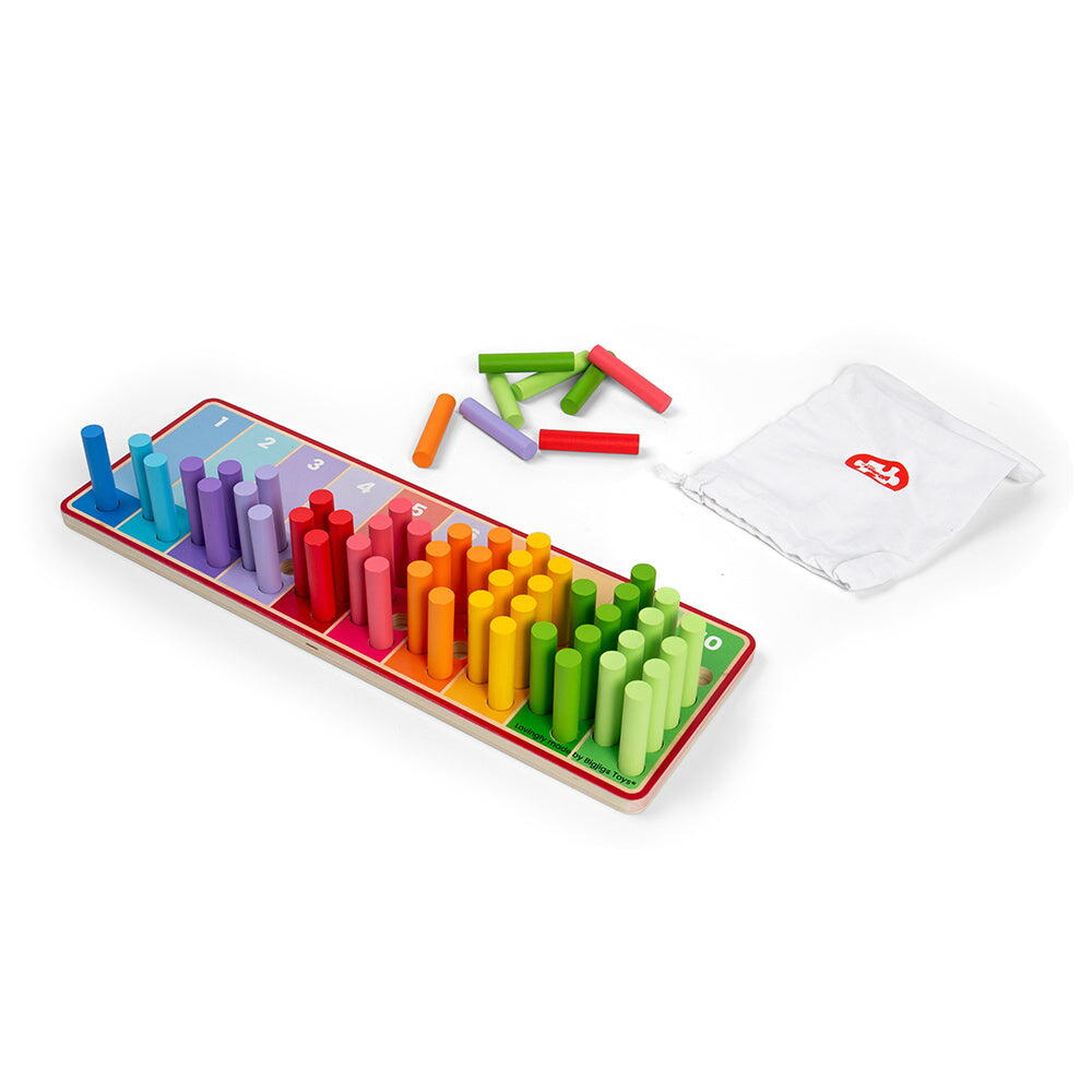 Set betisoare din lemn pentru numarat - Curcubeu [4]