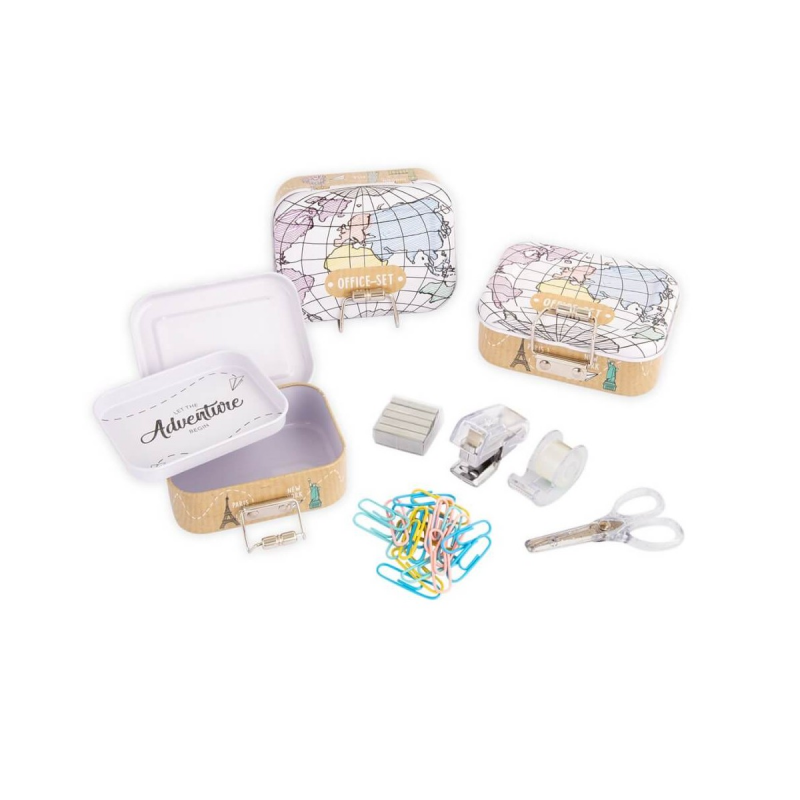 Set birou mini, Trendhaus CH29711, capse+capsator+dispenser+foarfeca+agrafe [2]