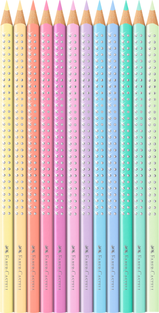 Set cadou 12 creioane colorate pastel sparkle faber-castell [2]