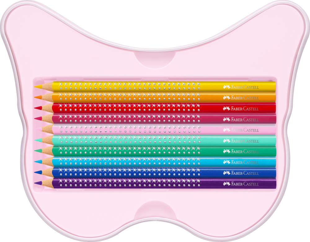 Set cadou 20 creioane colorate sparkle butterfly faber-castell [3]