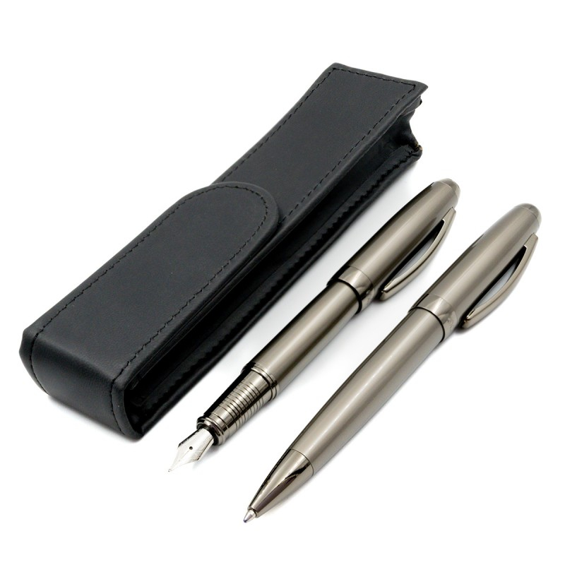 Set cadou stilou + pix + etui Cresco Symphony 850006 SY-01, corp metalic grafit [2]