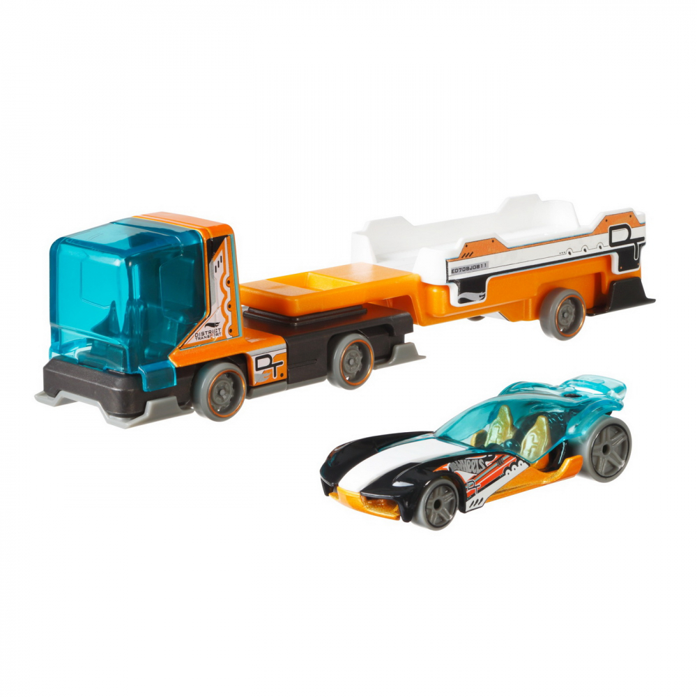 Set camion si masina sport hot wheels district transport, varsta de la 3 ani la 12 ani [2]