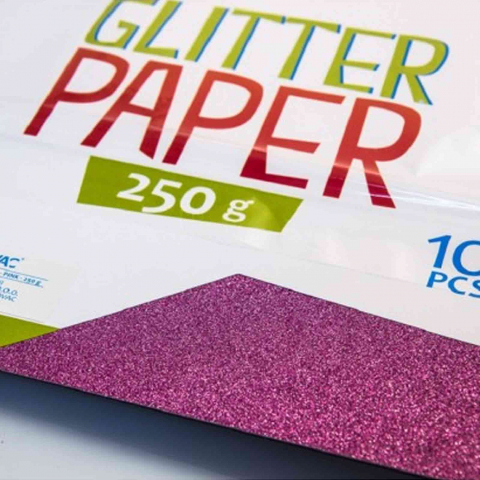 Set carton colorat, Glitter Jolly, Roz, 10 bucati - Micostore.ro [2]