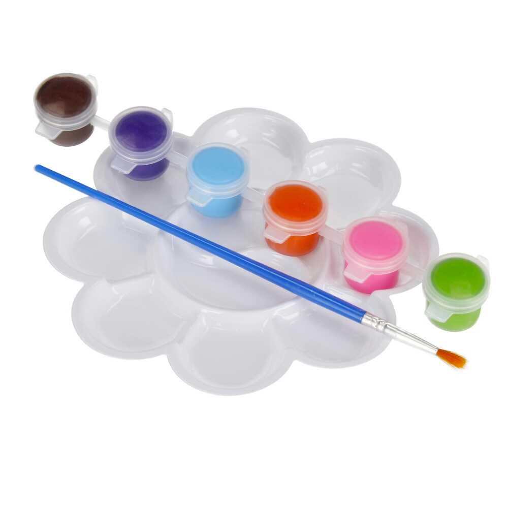 Set cesti si ceainic de pictat, set de ceai din ceramica pentru activitati creative ale copiilor, 14 buc [4]