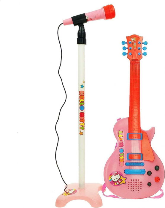 Set chitara si microfon roz, de jucarie, Hello Kitty [1]