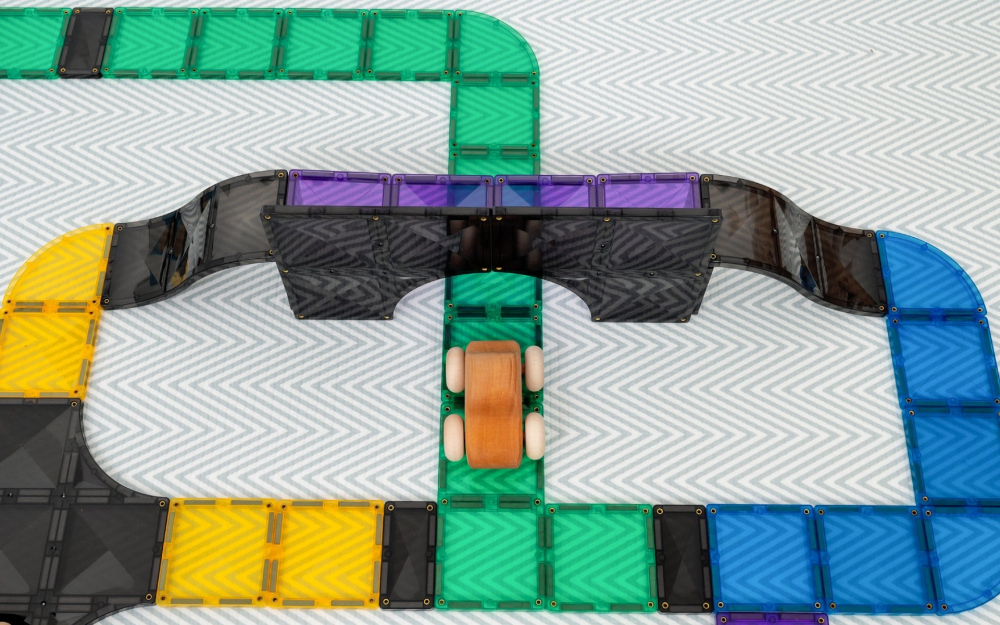 Connetix tiles - Drumuri, Rampe și Intersecții, 16 Piese Magnetice pentru Construcții Creative [6]