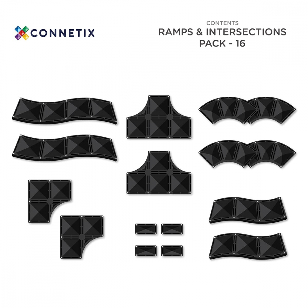 Connetix tiles - Drumuri, Rampe și Intersecții, 16 Piese Magnetice pentru Construcții Creative [11]