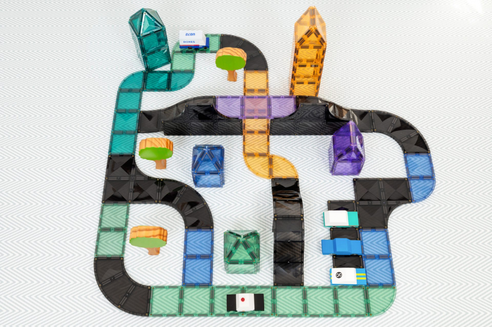 Connetix tiles - Drumuri, Rampe și Intersecții, 16 Piese Magnetice pentru Construcții Creative [10]