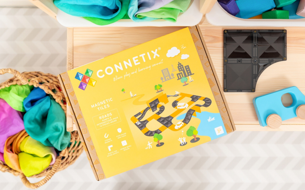 Connetix tiles - Drumuri, Rampe și Intersecții, 16 Piese Magnetice pentru Construcții Creative [8]